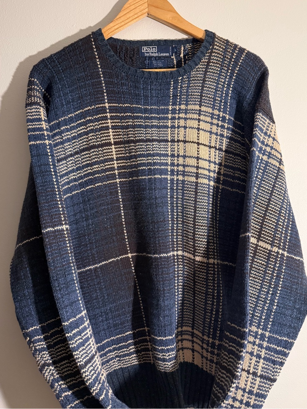 Vintage 1990s Polo by Ralph Lauren Plaid Sweater - Picture 3 of 8